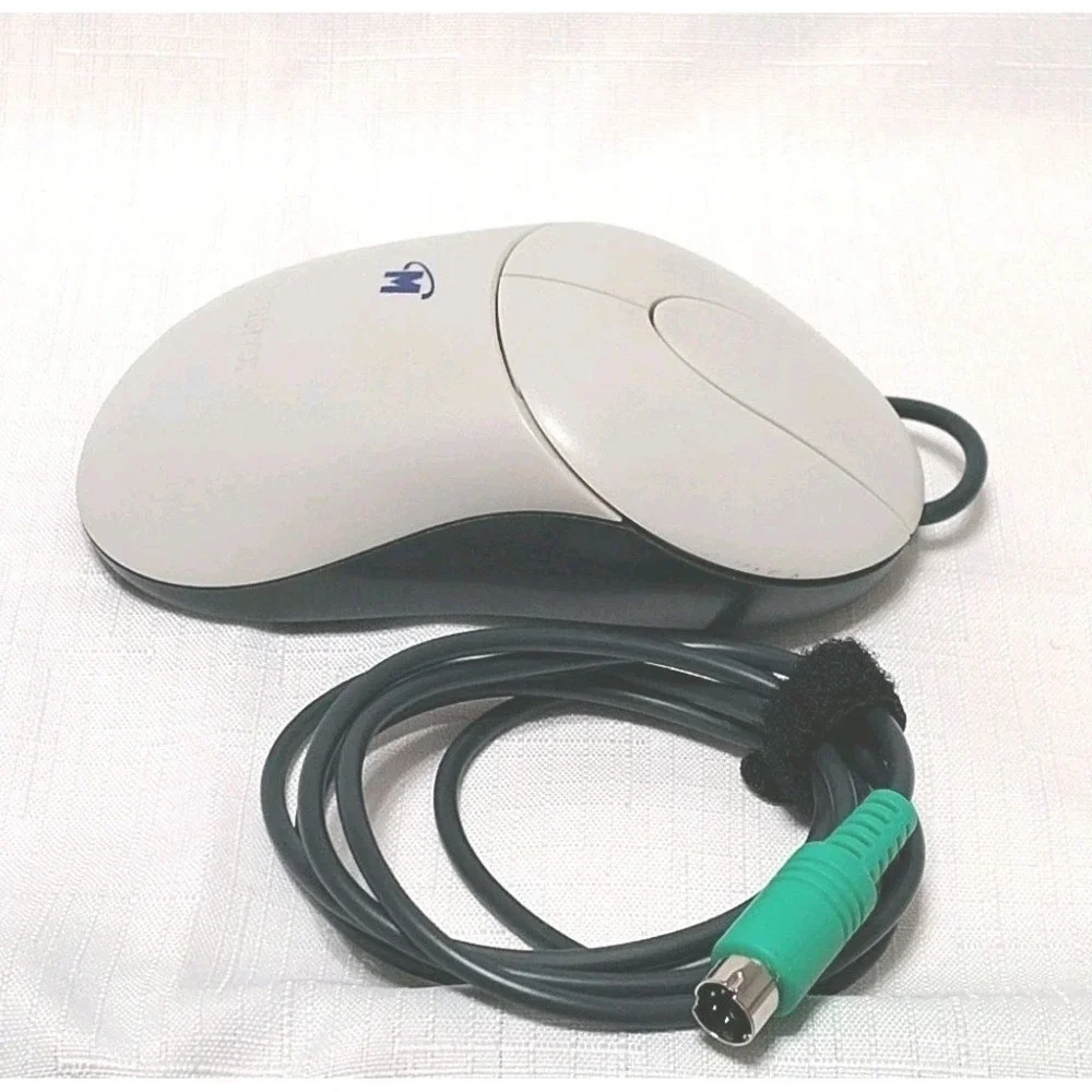 Memorex Mx4000 Ps2 3 Button Mouse Ball Roll Vintage